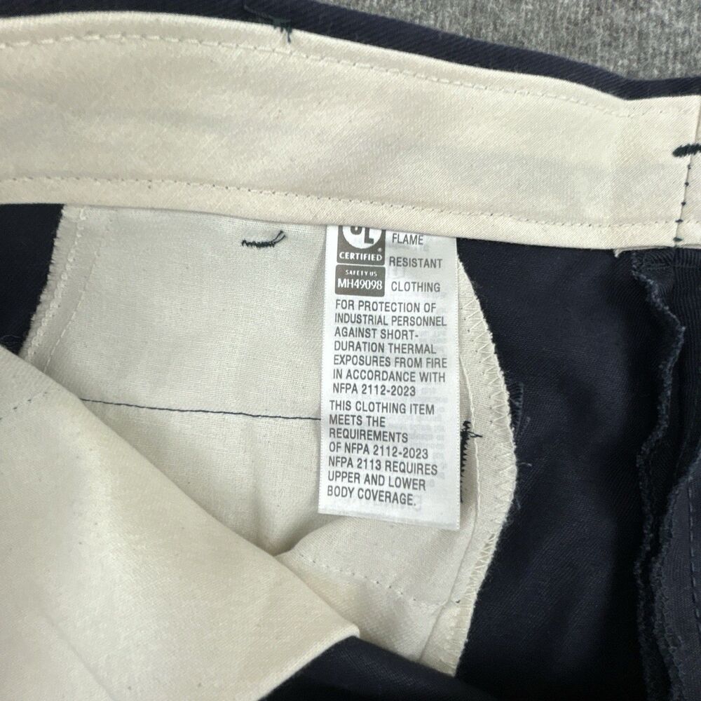 Steelguard Essentials FR Pants 2112 Mens Sz 36x32 Navy CAT 2 Chino ATPV 12.2 - Picture 7 of 10
